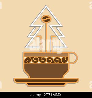 Coffee. Italian coffee pot with text All You Need is Coffee. Banner for cafe, restaurant, menu, coffee dreams theme. cup icon in the line style. Stock Vector