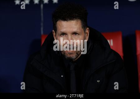 Madrid, Spain. 12th Nov, 2023. Diego Pablo Simeone seen during the La Liga 2023/24 match between Atletico de Madrid and Villarreal at Civitas Metropolitano Stadium. Final score; Atletico de Madrid 3:1 Villarreal Credit: SOPA Images Limited/Alamy Live News Stock Photo