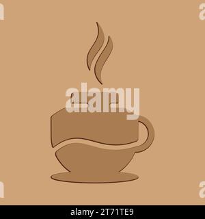 Coffee. Italian coffee pot with text All You Need is Coffee. Banner for cafe, restaurant, menu, coffee dreams theme. cup icon in the line style. Stock Vector