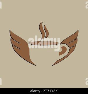 Coffee. Italian coffee pot with text All You Need is Coffee. Banner for cafe, restaurant, menu, coffee dreams theme. cup icon in the line style. Stock Vector