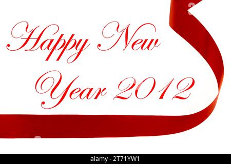 red christmas decoration with new year 2012; red christmas decoration with new year 2012 Stock Photo