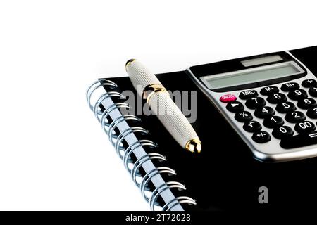 detail of business pen on notepad Stock Photo