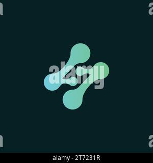 S Particles Logo. Letter S Technology Logo Stock Vector