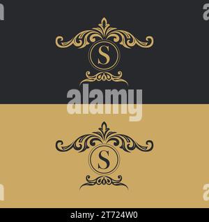 royal type letter S logo design template Stock Vector