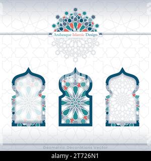 Arabic ornamental seamless patterns collection. Set of arabesque tiled vector backgrounds. Color abstract ornaments. You can use it for backgrounds… Stock Vector