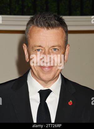 LOS ANGELES, CALIFORNIA - NOVEMBER 12: Peter Morgan attends the premiere of Netflix's 'The Crown' Season 6 Part 1 at Regency Village Theatre on Novemb Stock Photo