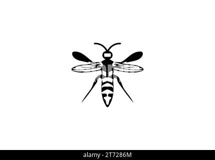 Beewolf wasp minimal style  icon illustration design Stock Vector