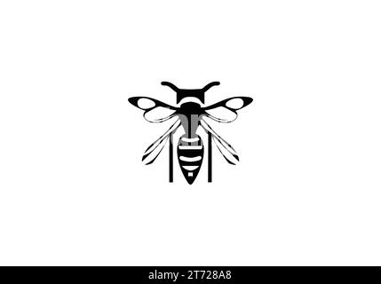 Beewolf wasp minimal style  icon illustration design Stock Vector