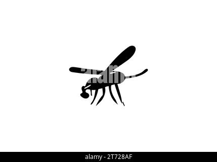 Beewolf wasp minimal style  icon illustration design Stock Vector