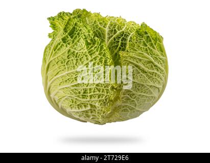 Savoy cabbage isolated on white with clipping path included Stock Photo