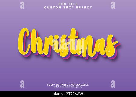 3d editable premium text effect Stock Vector
