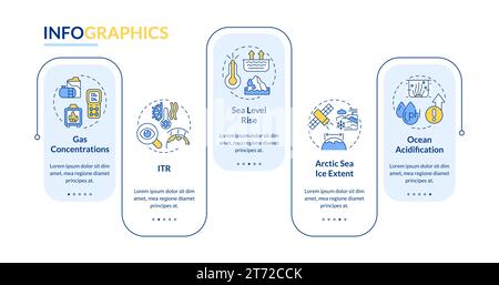 Climate metrics layout with linear icon concept Stock Vector