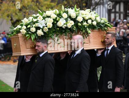 Manchester, UK. November 13th, 2023. The funeral of Sir Bobby Charlton, Manchester Cathedral. Credit: Doug Peters/EMPICS/Alamy Live News Stock Photo