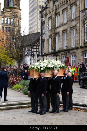 Manchester, UK. November 13th, 2023. The funeral of Sir Bobby Charlton, Manchester Cathedral. Credit: Doug Peters/EMPICS/Alamy Live News Stock Photo