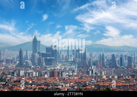 Modern skylines in the Asian side at Atasehir, Financial center is located in the Asian side of Istanbul. Stock Photo