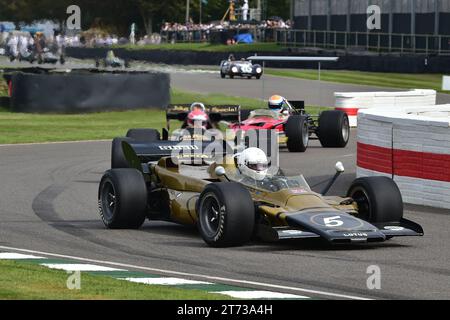 Emerson Fittipaldi, in the gas-turbine powered Lotus-Pratt & Witney 56B, 75 Years of Lotus, a parade of cars from the first Austin 7 derivative to the Stock Photo