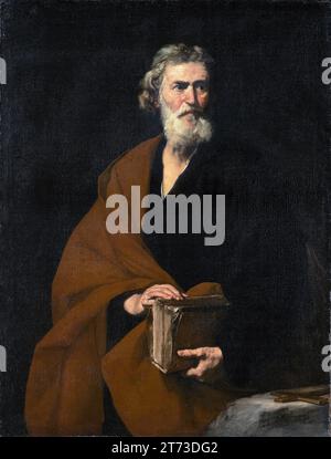 Saint Matthew, portrait painting in oil on canvas by Jusepe de Ribera, 1632 Stock Photo