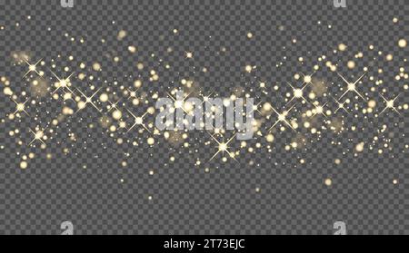 Glowing gold sparkles. The glitter of golden dust in the rays of light.  Abstract festive background Stock Vector Image & Art - Alamy