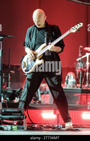 Tony Levin photographed onstage during the Peter Gabriel - i/o The Tour at the O2 Arena London , UK on 19 June 2023 . Picture by Julie Edwards. Stock Photo