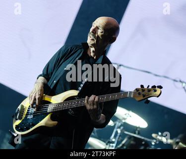 Tony Levin photographed onstage during the Peter Gabriel - i/o The Tour at the O2 Arena London , UK on 19 June 2023 . Picture by Julie Edwards. Stock Photo