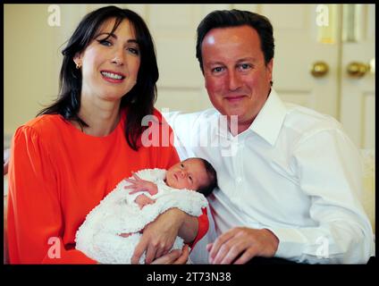 London, UK. 03rd Sep, 2010. Image © Licensed to Parsons Media. 13/11/2023. London, United Kingdom. David Cameron appointed Foreign Secretary. British Prime Minister David Cameron and wife Samantha in the White room of No10 with baby daughter Florence Rose Endellion September 3, 2010, Photo Picture by Credit: andrew parsons/Alamy Live News Stock Photo