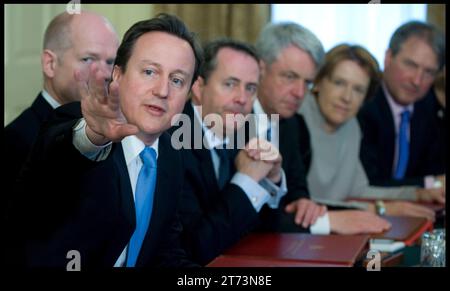 London, UK. 13th May, 2010. Image © Licensed to Parsons Media. 13/11/2023. London, United Kingdom. David Cameron appointed Foreign Secretary. The first Cabinet meeting inside the Cabinet room in No10, Thursday May 13, 2010. Photo Picture by Credit: andrew parsons/Alamy Live News Stock Photo