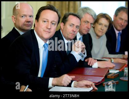 London, UK. 13th May, 2010. Image © Licensed to Parsons Media. 13/11/2023. London, United Kingdom. David Cameron appointed Foreign Secretary. The first Cabinet meeting inside the Cabinet room in No10, Thursday May 13, 2010. Photo Picture by Credit: andrew parsons/Alamy Live News Stock Photo