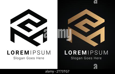 Luxury Initial MS or SM Monogram Text Letter Logo Design Stock Vector