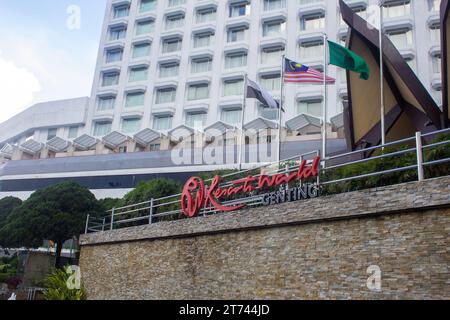 Genting Highlands, Pahang, Malaysia - Oct 31, 2023: The front of the Resorts World Genting, Genting Highlands, Malaysia Stock Photo