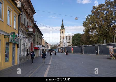 Belgrade, Serbia, Nov 7, 2023: Veiw of the Zemun Green Market area Stock Photo
