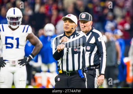 NFL International Series /Game : Indianapolis Colts vs. New England Patriots   on 12. Nov. 2023, in the Deutsche Bank Park , Frankfurt a.M. , Germany, Referee Tra Blake Stock Photo