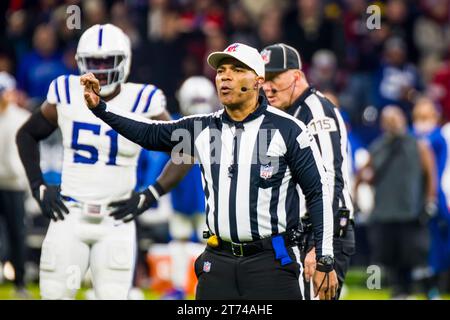 NFL International Series /Game : Indianapolis Colts vs. New England Patriots   on 12. Nov. 2023, in the Deutsche Bank Park , Frankfurt a.M. , Germany, Referee Tra Blake Stock Photo