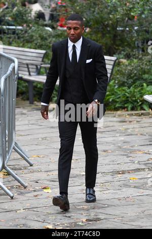 Manchester, UK. 13th Nov, 2023. Former Manchester United player Ashley Young attends Sir Bobby Charltons funeral at Manchester Cathedral, Manchester, United Kingdom, 13th November 2023 (Photo by Karl Vallantine/News Images) in Manchester, United Kingdom on 11/13/2023. (Photo by Karl Vallantine/News Images/Sipa USA) Credit: Sipa USA/Alamy Live News Stock Photo