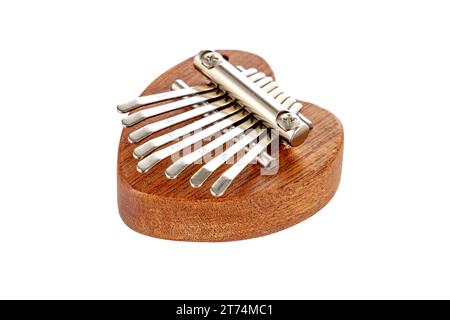 Wooden kalimba mbira acoustic African music instrument isolated on background Stock Photo