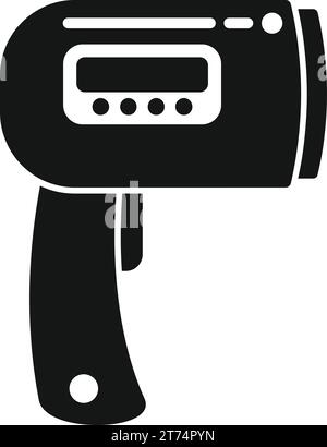 Check temperature gun icon simple vector. Health scan. Detection tool ...
