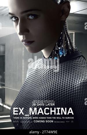 Ex Machina  Alicia Vikander poster Stock Photo