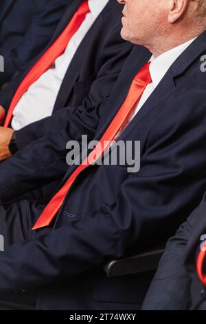 A close yup shot of business people in formal wear attending seminar or training at university. Stock Photo