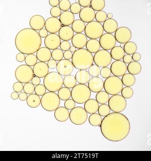 Close up abstract golden bubbles Stock Photo