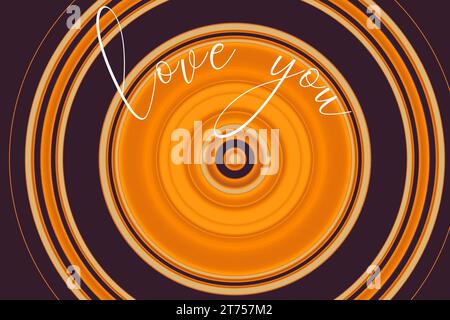Love wording as symbol of love and care. Happy Valentines Day heart greeting Stock Photo