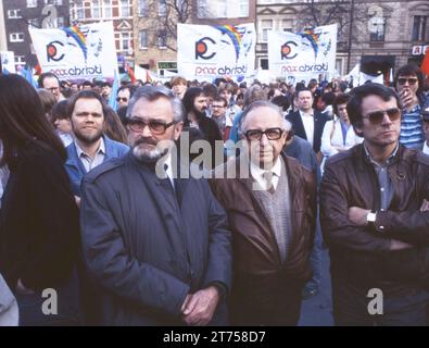 DEU, Germany: Historical slides from the 84-85 r years, Ruhr area. Ostermaersche Ruhr 1984-5 .peace movement Stock Photo