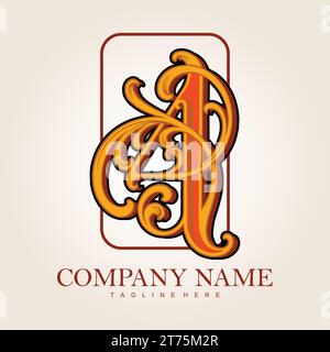 Glamorous number 4 vintage monogram logo silhouette vector ...