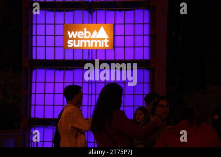 Lisbon, Portugal. 13th Nov, 2023. People attend the Web Summit 2023 in Lisbon, Portugal, Nov. 13, 2023. The Web Summit 2023 kicked off here on Monday. Credit: Wen Xinnian/Xinhua/Alamy Live News Stock Photo