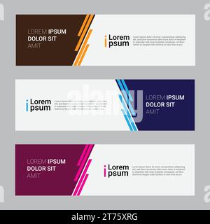 Vector abstract design banner web template. Stock Vector