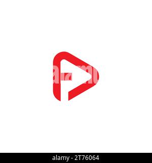 F Play Video logo. Letter FD Logo Stock Vector