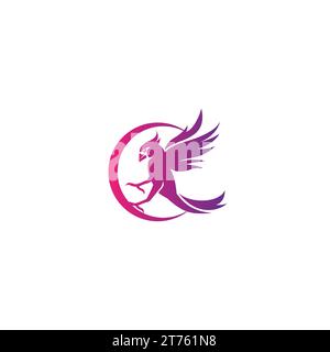 C Bird logo Simple Design Stock Vector