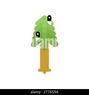 Bird on tree. Nature illustration. Bird habitat Stock Vector