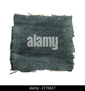 a piece of blue jeans fabric Stock Photo