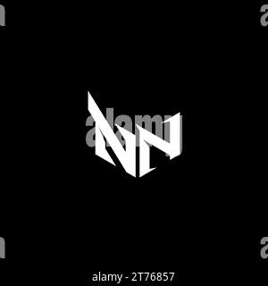 NN Premium emblem logo initial esport and gaming design concept Stock Vector