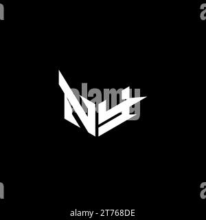 NY Premium emblem logo initial esport and gaming design concept Stock Vector