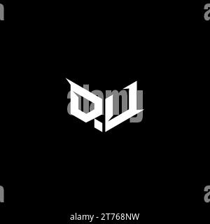 QU Premium emblem logo initial esport and gaming design concept Stock Vector